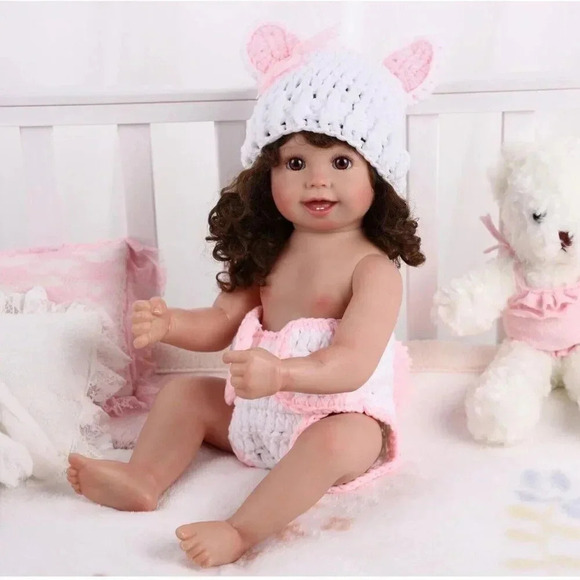 BABESIDE 2Pcs Reborn Bunny Hat and Diaper Cover for 17-20 Inch Baby Dolls - Picture 6 of 12